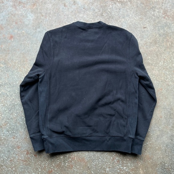 J.Crew Sportswear Mens Black Crewneck Sweatshirt V-Stitch Medium - Picture 4 of 6